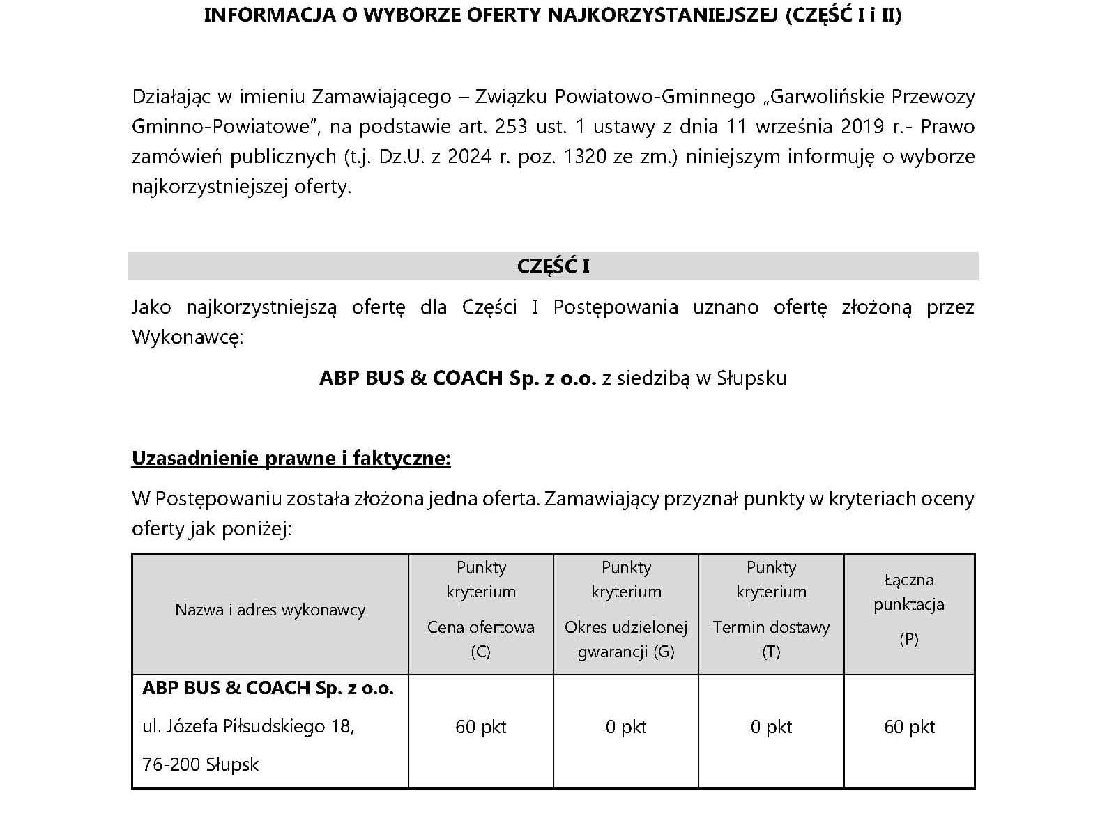 Spalinowe i hybrydowe autobusy dla Związku Garwolińskiego – przetarg rozstrzygnięty