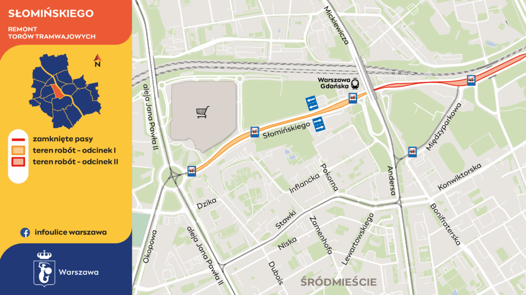 Już niebawem kolejny remont torowisk tramwajowych w Warszawie. Następne trzy linie zawieszone foto: UM Warszawa
