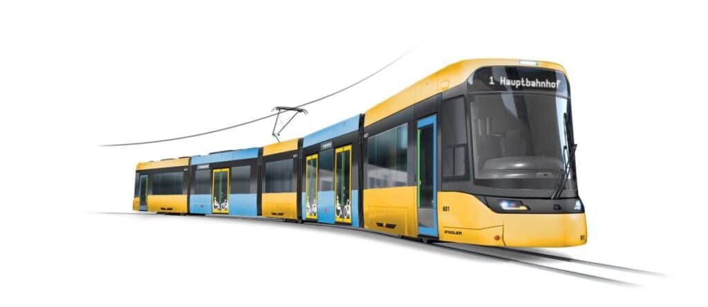 Nowoczesne tramwaje TRAMLINK od Stadlera dla miasta Gotha w Niemczech wiz. Stadler