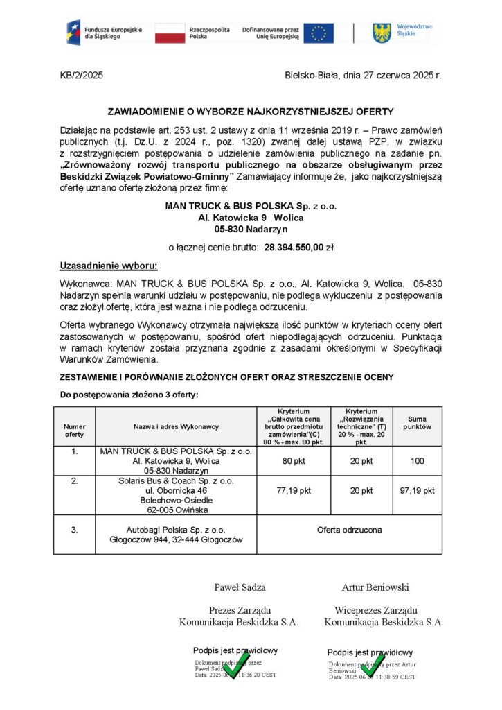 Wiemy, kto dostarczy autobusy CNG dla Komunikacji Beskidzkiej. Zmiana marki