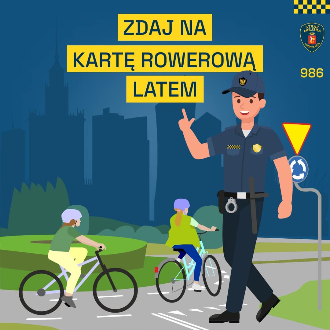 Infobike - Warszawa oferuje wakacyjne egzaminy na kartę rowerową. W lipcu 2025