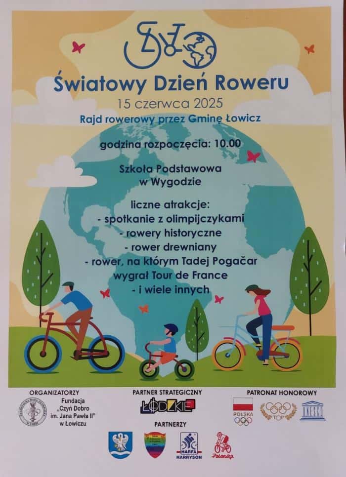 15 czerwca  Gmina Łowicz zaprasza wszystkich rowerzystów i pasjonatów aktywnego spędzania czasu na wyjątkowe wydarzenie sportowo-kulturalne.