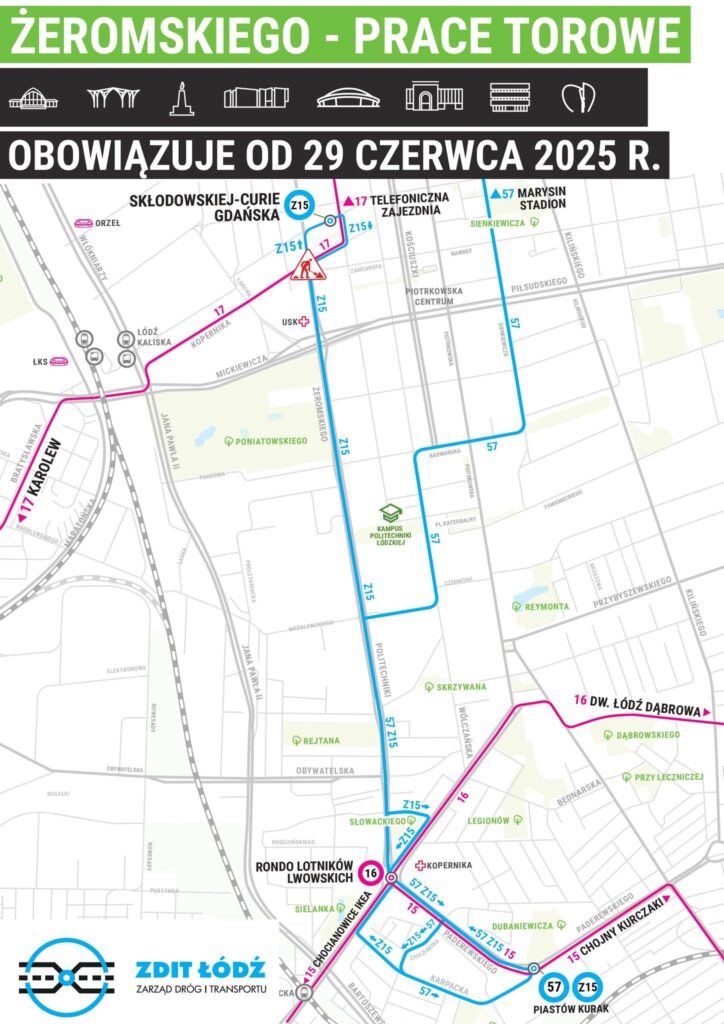 Wakacyjne zmiany w komunikacji miejskiej w Łodzi. Ruszają remonty torowisk foto: ZDiT