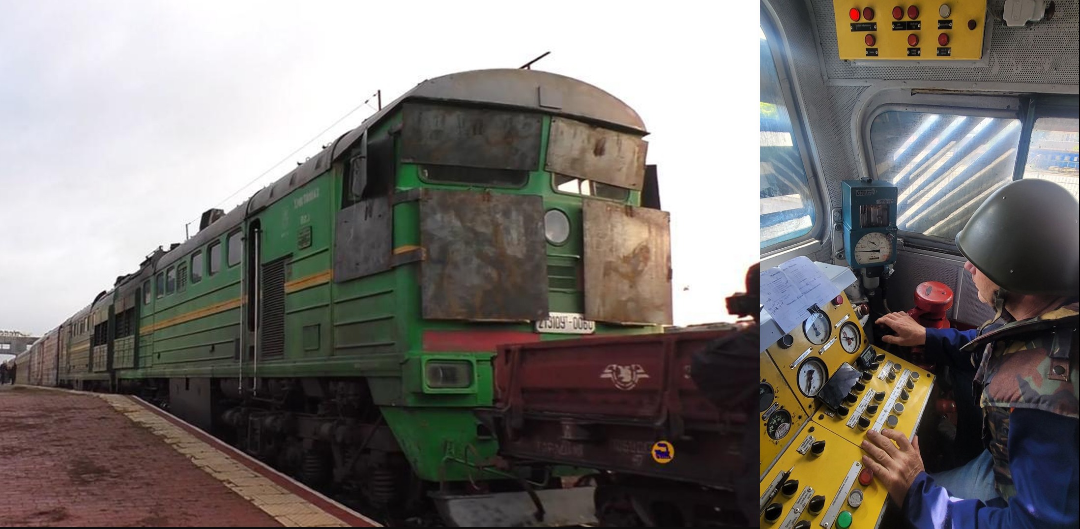 Inforail - Blacha w oknach, hełm na głowie maszynistów. Ukraińska kolej pod ostrzałem, ale nie zatrzymuje się