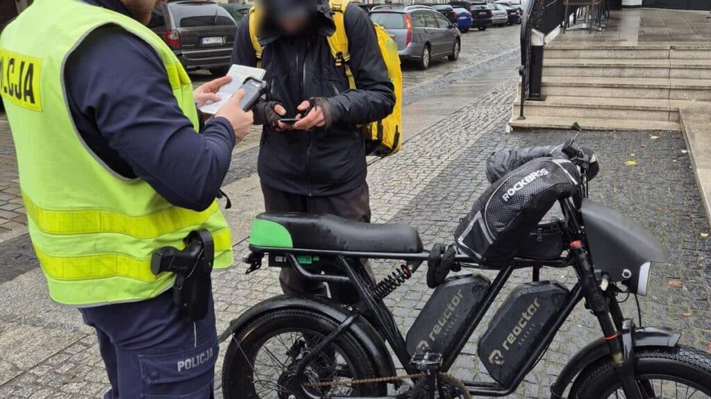 Policjanci stołecznej „drogówki” kontrolowali pojazdy z napędem elektrycznym o wyglądzie rower / fot. Policja