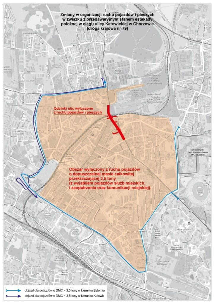 Chorzów/ Nadzór budowlany nakaże samorządowi wzmocnienie zamkniętej estakady w centrum miasta
