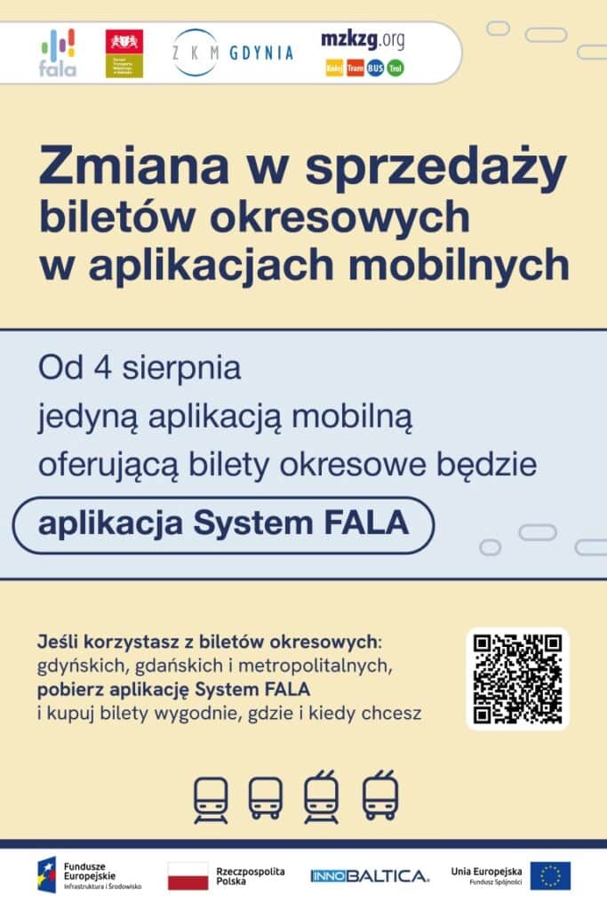 Zmiana w sprzedaży biletów okresowych w aplikacjach mobilnych w Pomorskiem
