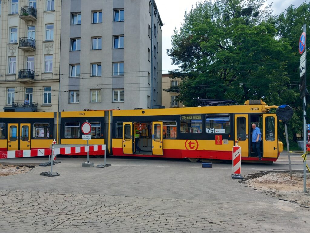 Wykolejenie tramwaju na Woli