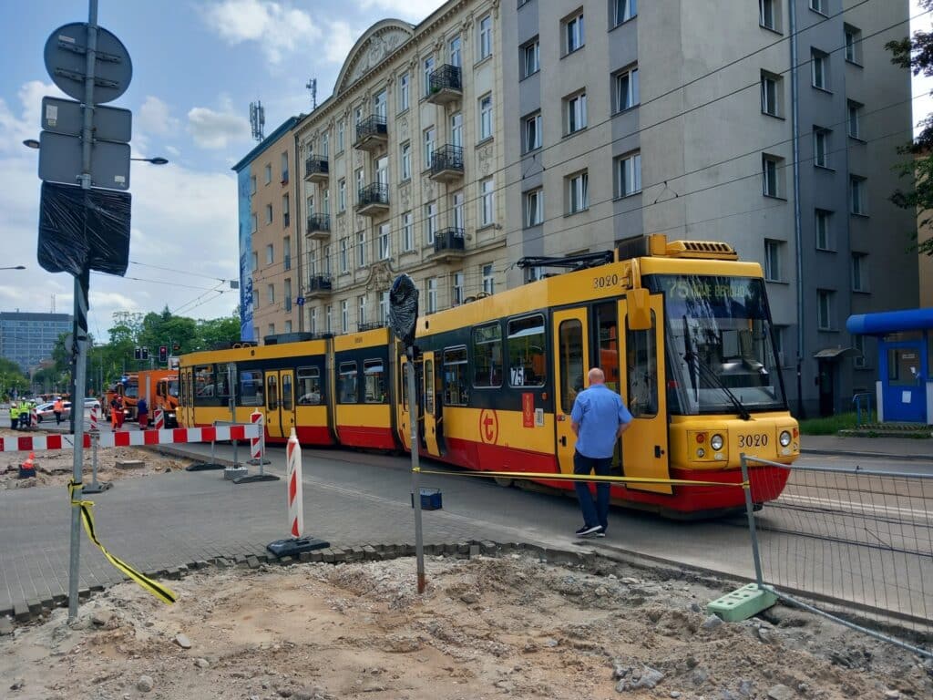 Wykolejenie tramwaju na Woli