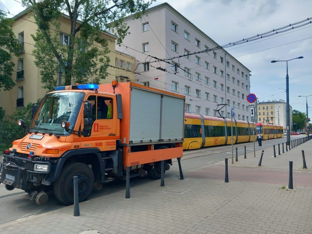 Wykolejenie tramwaju na Woli