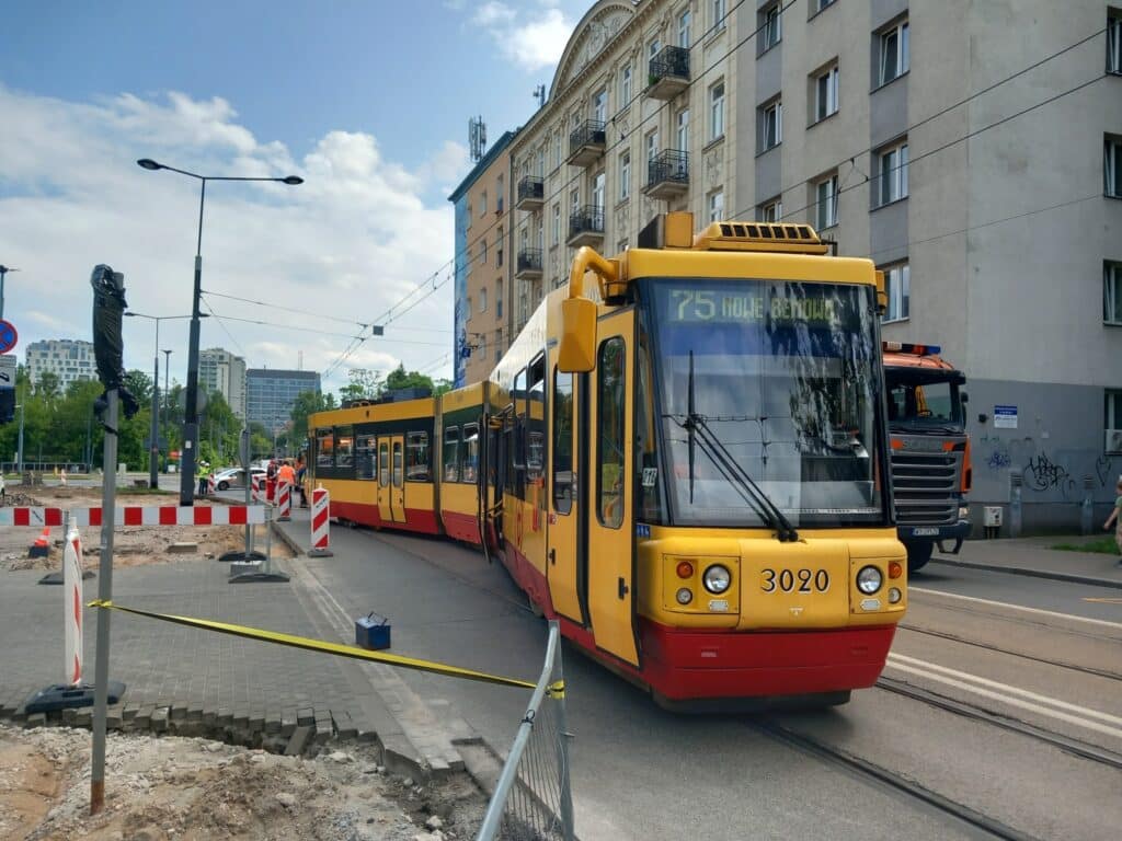 Wykolejenie tramwaju na Woli