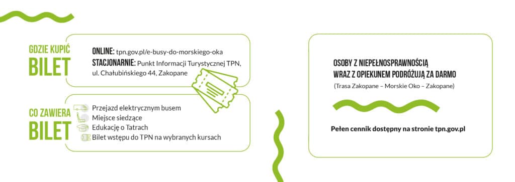 Tatry/ Darmowe przejazdy do Morskiego Oka dla osób z niepełnosprawnościami