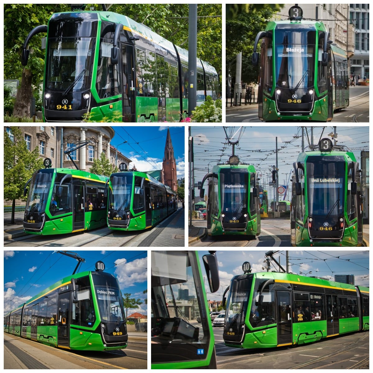Infotram - Cała dziesiątka tramwajów Gamma LF 04 AC BD już na torach Poznania