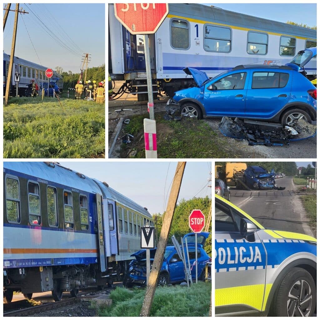 Po zaledwie miesiącu 18-latek stracił prawo jazdy. Po tym jak wjechał w pociąg foto: Policja