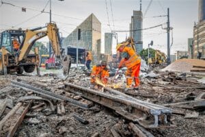Remont torowiska w Warszawie