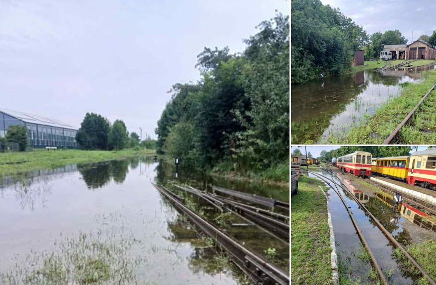 Żuławska Kolej Dojazdowa wstrzymuje kursowanie pociągów do odwołania. Po ulewach foto: ŻKD