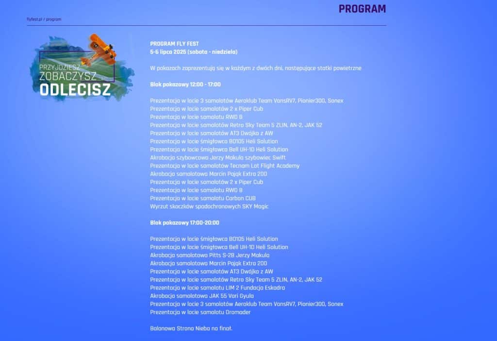 Fly Fest 2025: Piotrków świętuje 50-lecie Aeroklubu i 10-lecie LOT Flight Academy