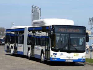 Autobus gazowy marki MAN we flocie PKM Gdynia