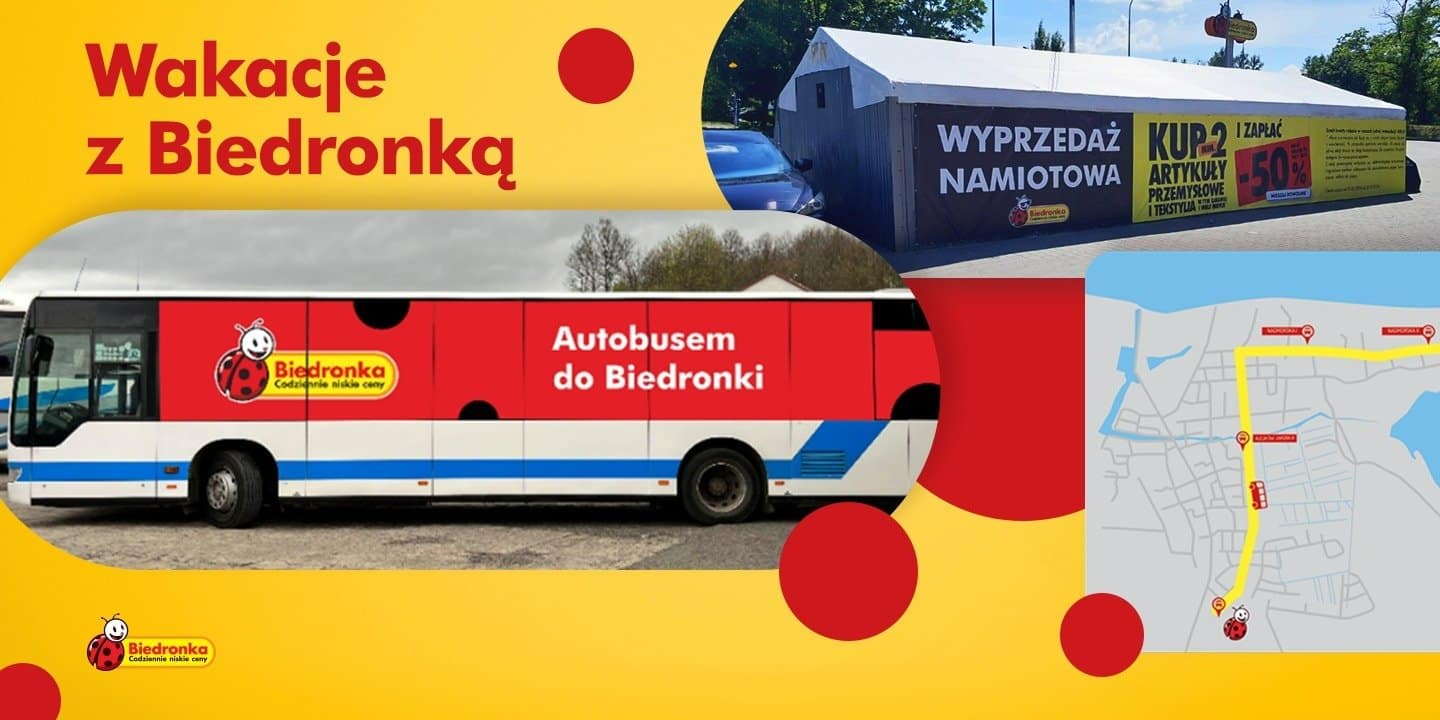 Infobus - Biedronka tradycyjnie ruszyła z autobusową linią specjalną w Łebie. Dla wszystkich?