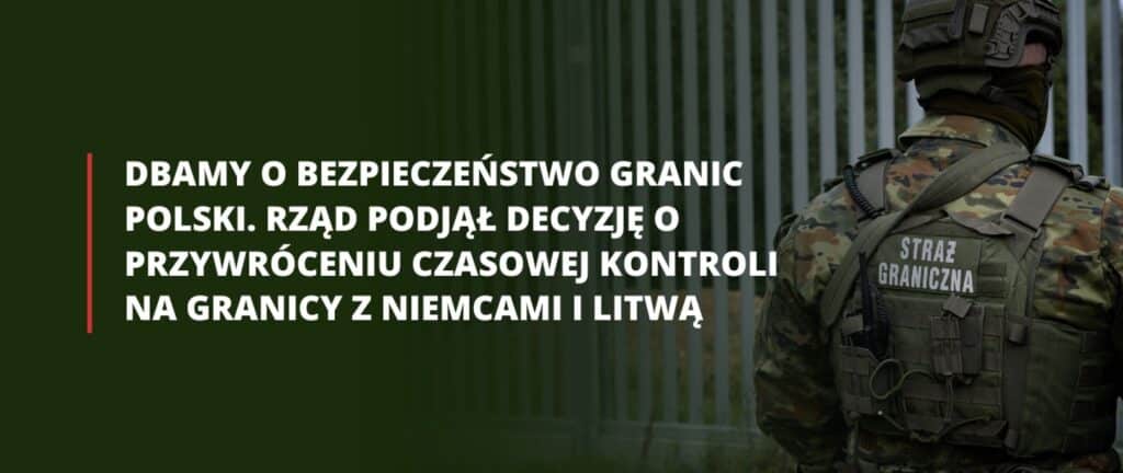 Kontrole, które będą odbywać się na granicach z Niemcami i Litwą, będą kontrolami wyrywkowymi - zaznaczył w środę wiceszef MSWiA Maciej Duszczyk. Dodał, że rządowi zależy na tym, aby ruch na granicach pozostał płynny; kontrolowane mają być głownie autobusy i podejrzane samochody.