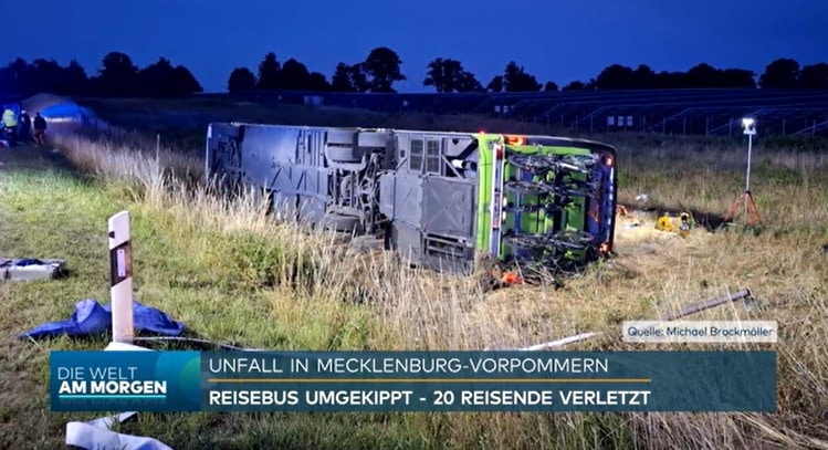 Niemcy: Autobus relacji Kopenhaga-Wiedeń miał wypadek na A29. Wśród rannych Polacy fot. Welt de