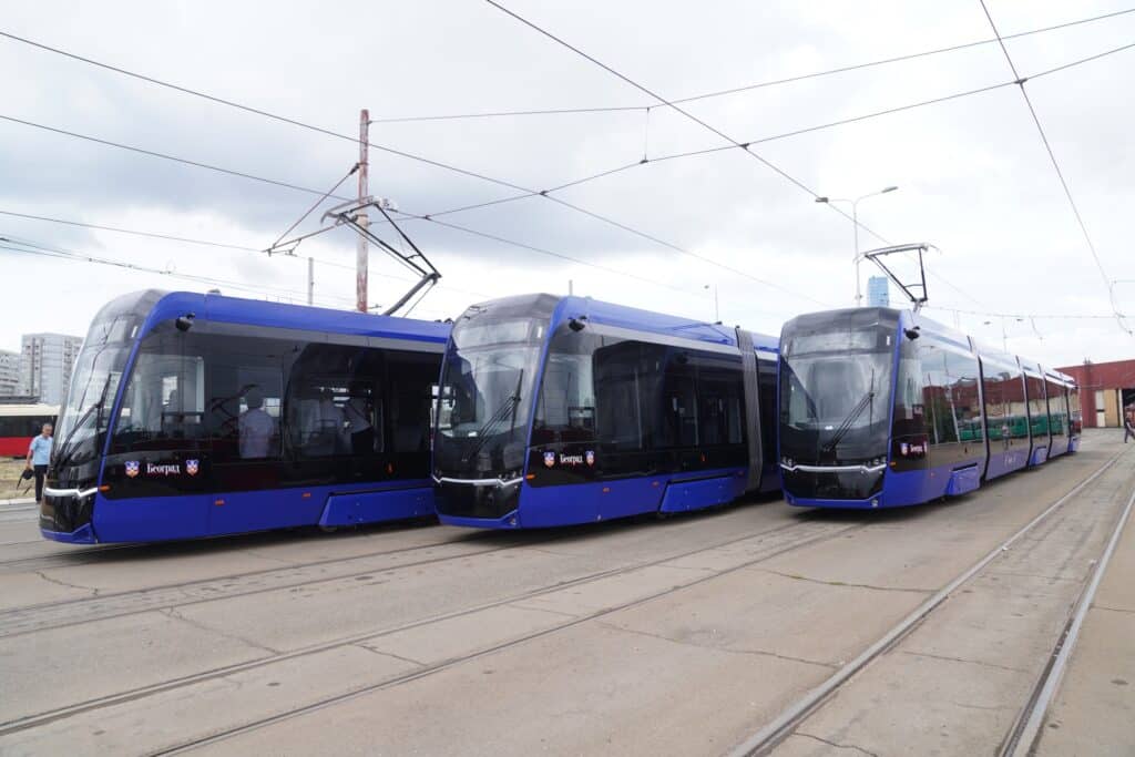 Pierwsze tramwaje Bozankaya już dostarczone do Belgradu foto: Bozankaya