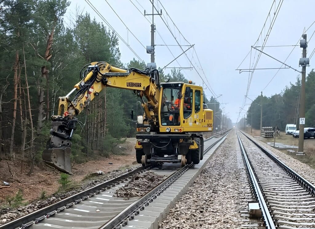 Kiedy z Radomia do Tomaszowa Mazowieckiego pociągi pojadą 120 km/h? Półmetek prac foto: PKP PLK
