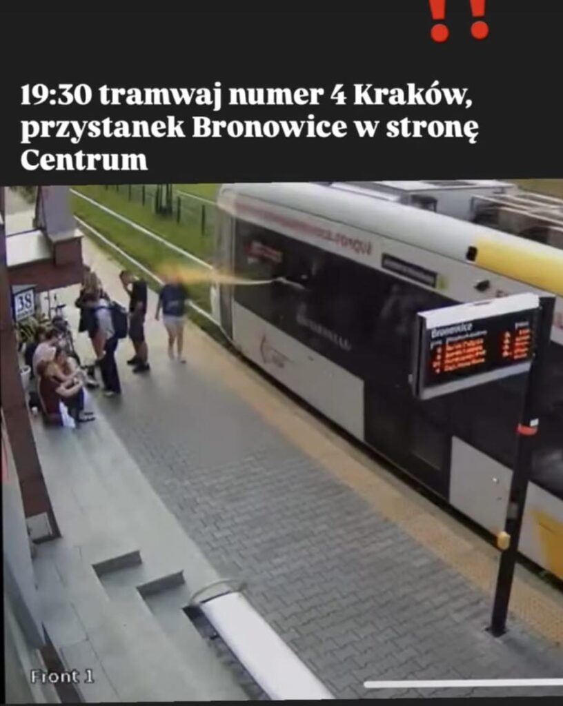 Gaz pieprzowy rozpylony z tramwaju w Krakowie. Trwa poszukiwanie sprawcy źródło: FB