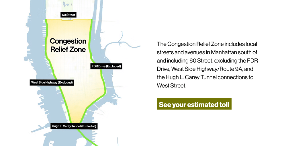 Pierwsze dane z wprowadzenia płatnej strefy ruchu (congestion pricing) na Manhattanie w Nowym Jorku: