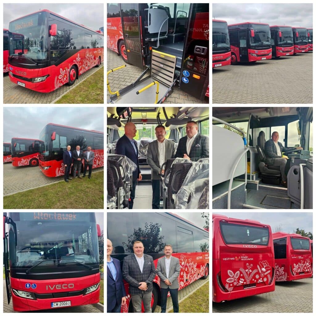 Powiat Włocławski z pierwszymi autobusami Iveco Crossway Hybrid. Dla KPTS foto: Starostwo Powiatowe Włocławek