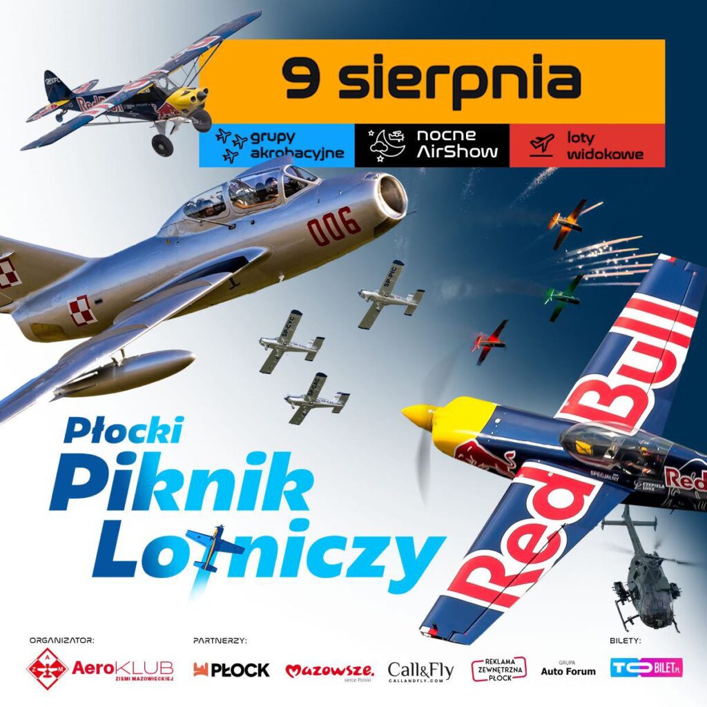 Płock/ Po przerwie powróci piknik lotniczy - nowością będą m.in. nocne pokazy