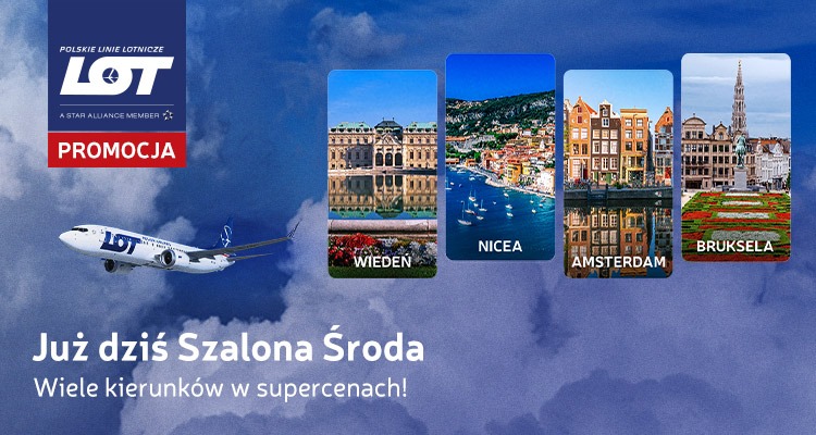„Szalona Środa” LOT-u z pulą tańszych biletów. Promocyjne loty do Koszyc, Lublany i Brukseli
