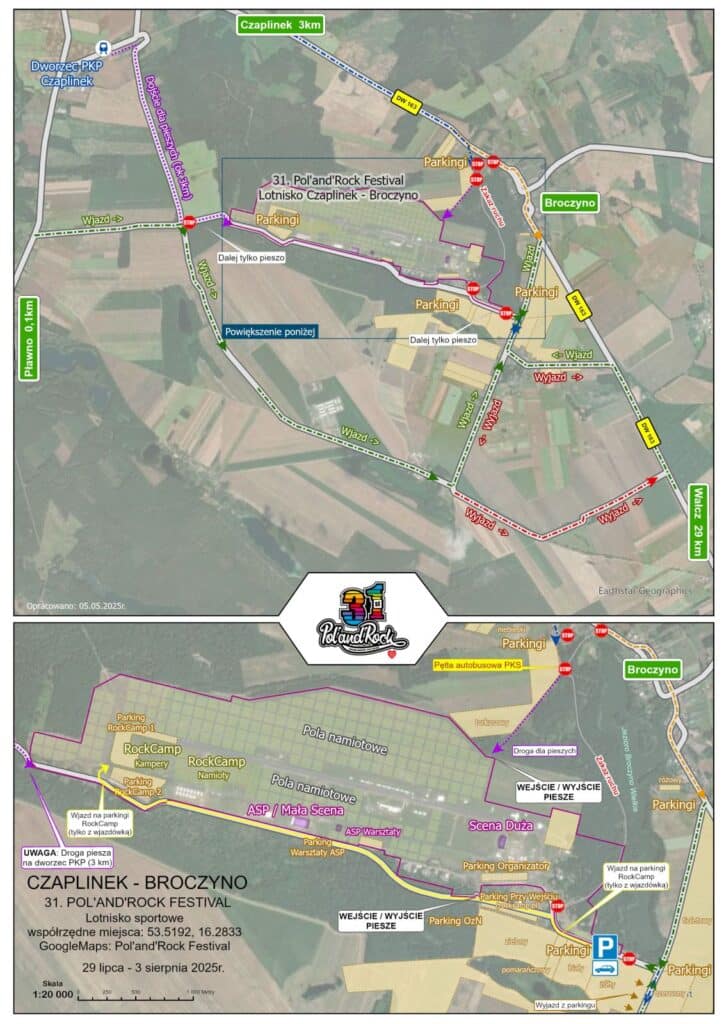 Pociąg, autobus, Bank Podróży – transport publiczny na Pol’and’Rock 2025