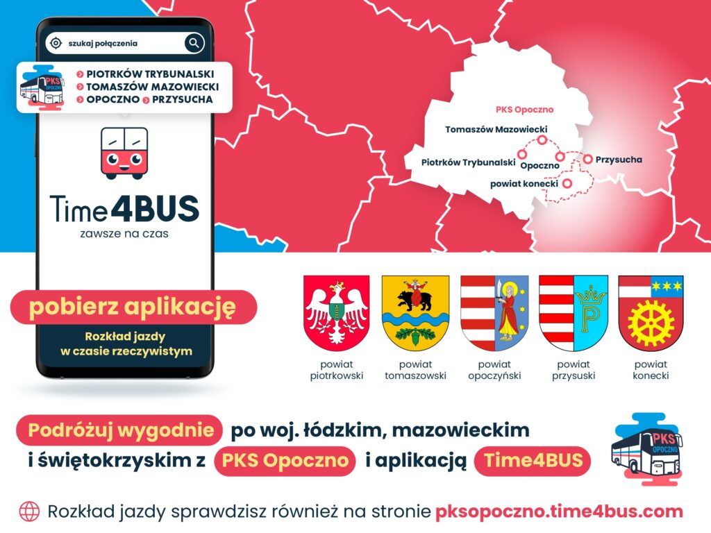 Wdrożenie systemu i aplikacji mobilnej Time4BUS w PKS Opoczno
