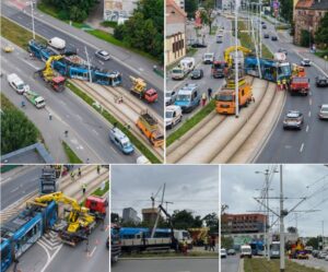 Wykolejenie tramwaju we Wrocławiu