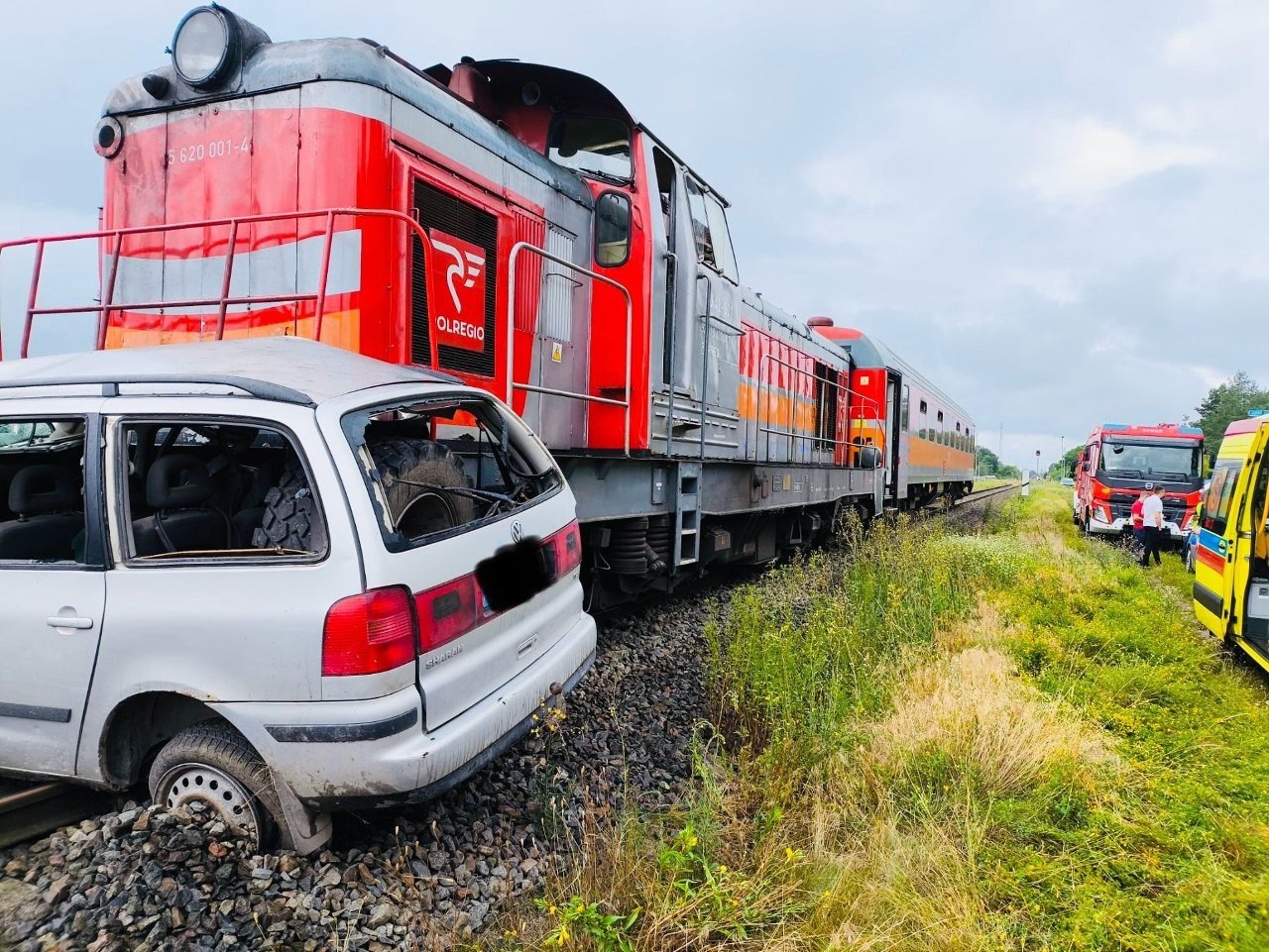 Inforail - Tragiczny wypadek na niestrzeżonym przejeździe kolejowym w Śniadowie. Zginął 77-letni kierowca
