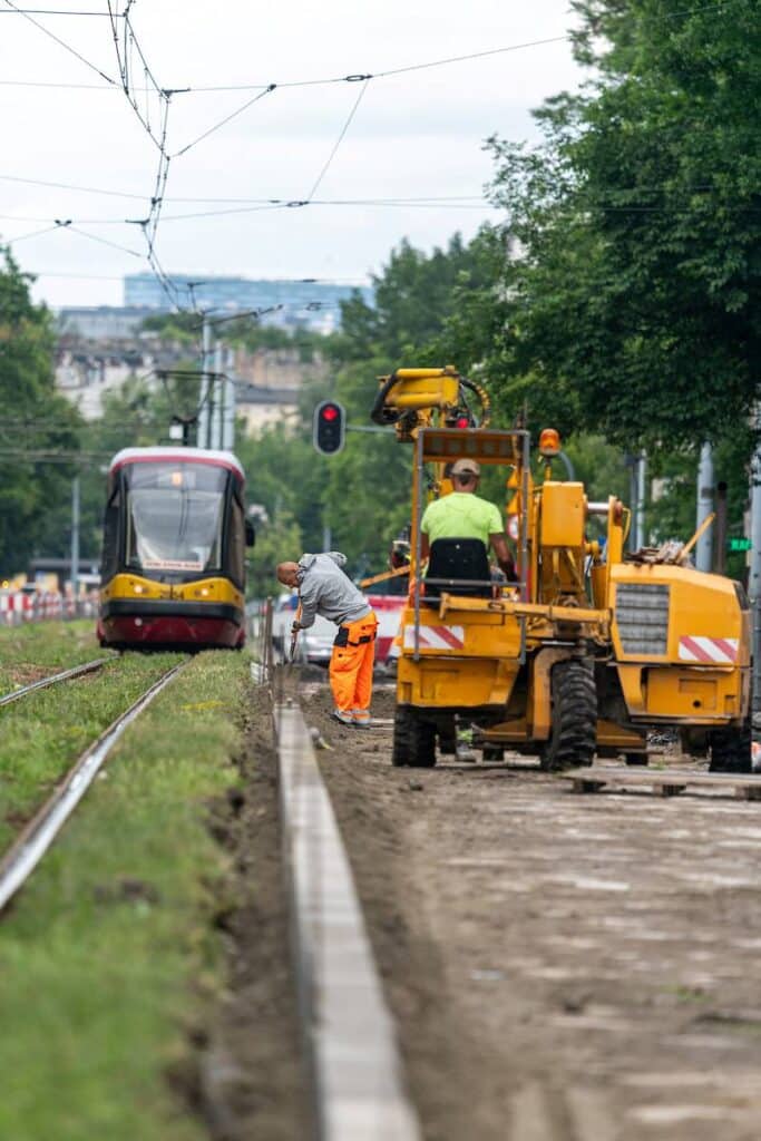 Weekendowe wstrzymanie ruchu tramwajów po ul. Pabianickiej w Łodzi foto: UM Łódź