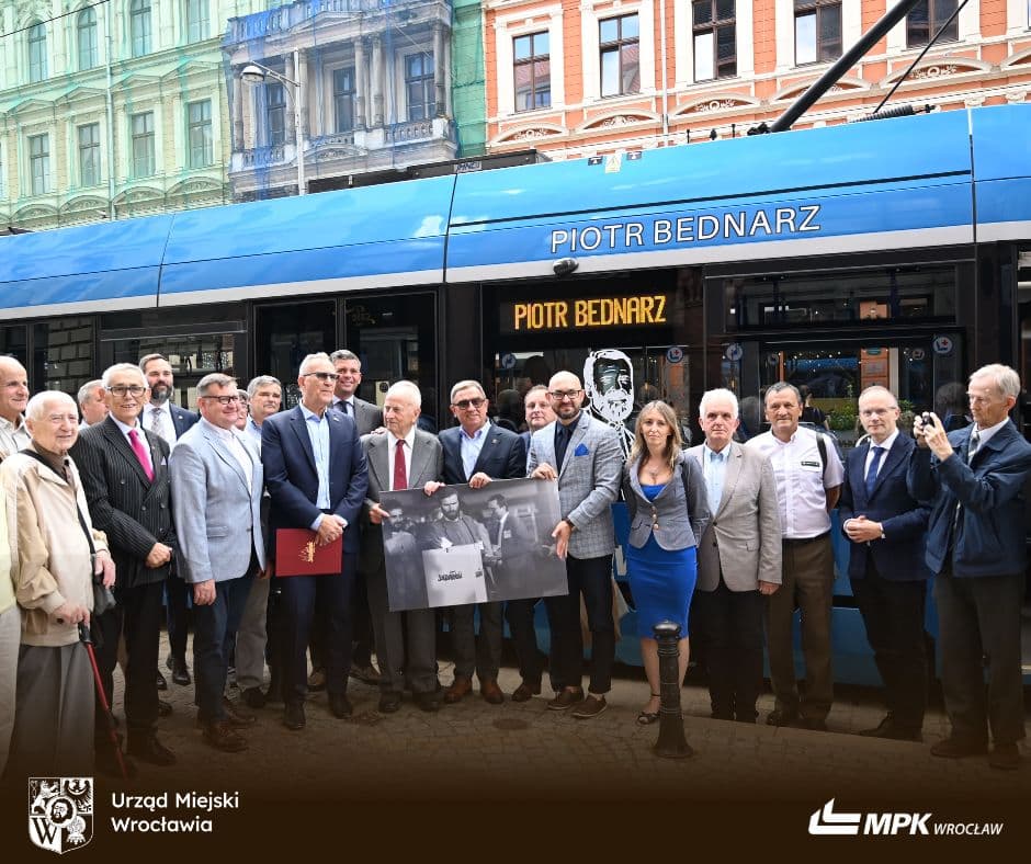 „Tramwaj niezłomności” imienia Piotra Bednarza w MPK Wrocław foto: MPK Wrocław