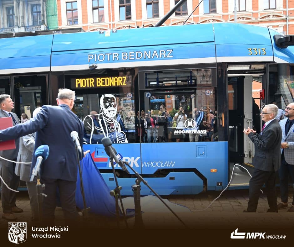 „Tramwaj niezłomności” imienia Piotra Bednarza w MPK Wrocław foto: MPK Wrocław