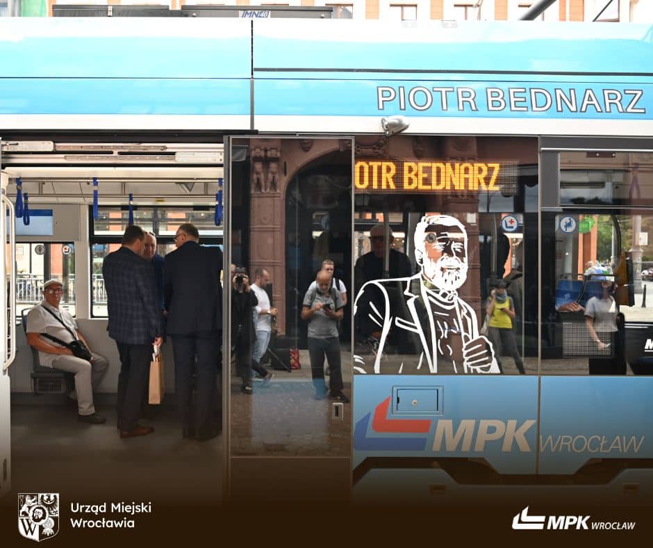 „Tramwaj niezłomności” imienia Piotra Bednarza w MPK Wrocław foto: MPK Wrocław