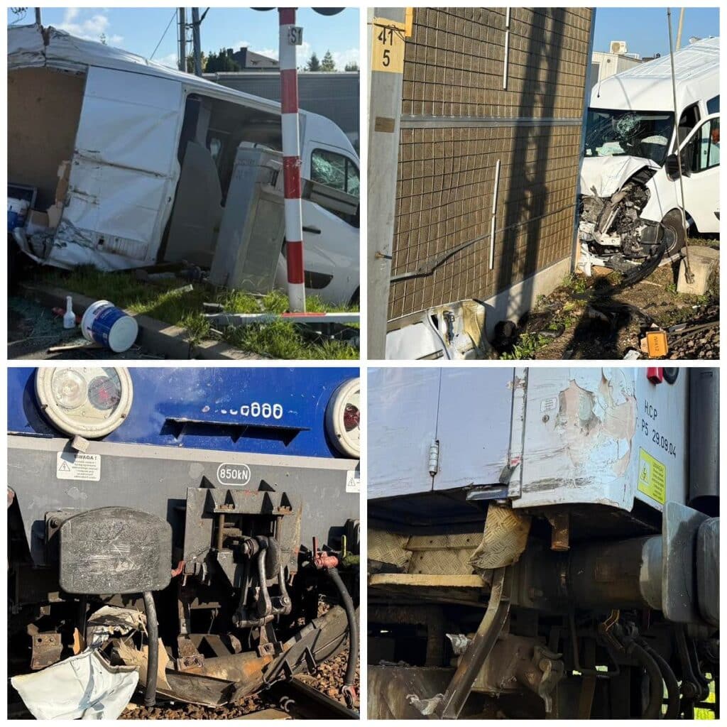Zderzenie pociągu z dostawczakiem w Małopolsce. Ewakuowano 200 pasażerów foto: OSP Krzeszowice