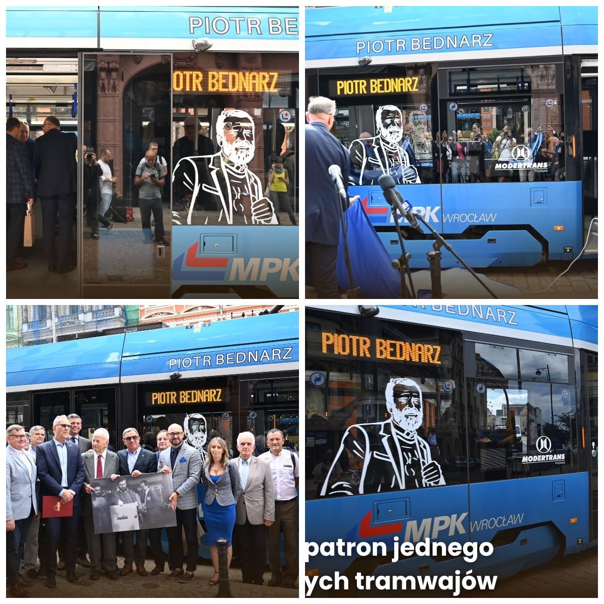 Infotram - „Tramwaj niezłomności” imienia Piotra Bednarza w MPK Wrocław