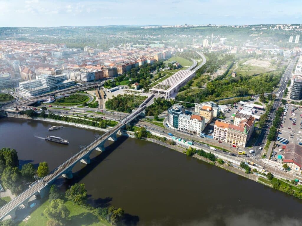 Praga z nowym odcinkiem linii kolejowej. Bubny połączone z Výstaviště