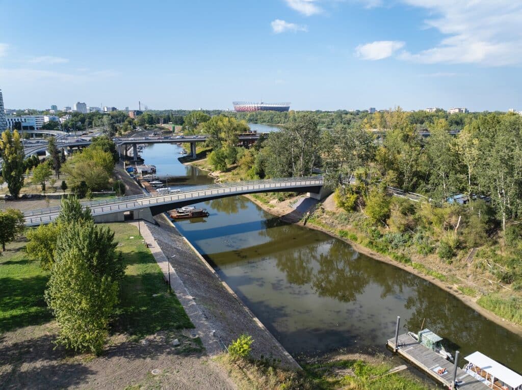 Warszawa: Otwarto nowy most w Porcie Czerniakowskim foto: UM Warszawa
