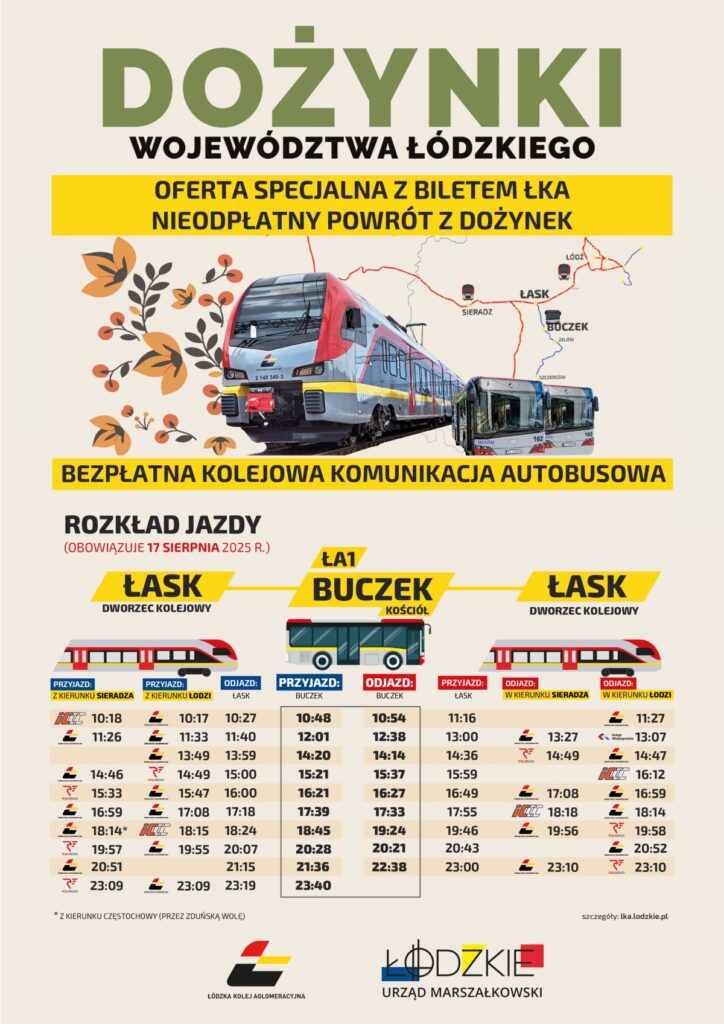 Pociągami czterech przewoźników na dożynki woj. łódzkiego foto: ŁKA