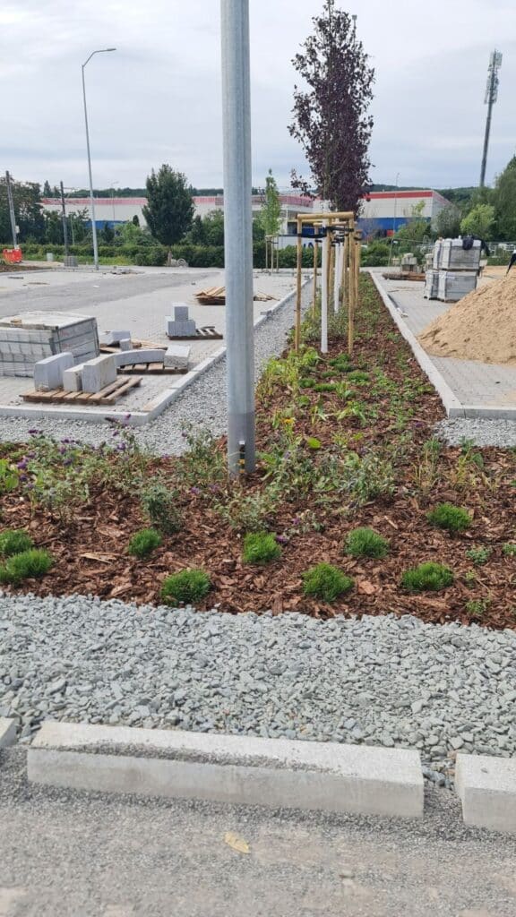 Parking przy pętli Turkusowa w Szczecinie na finiszu budowy
