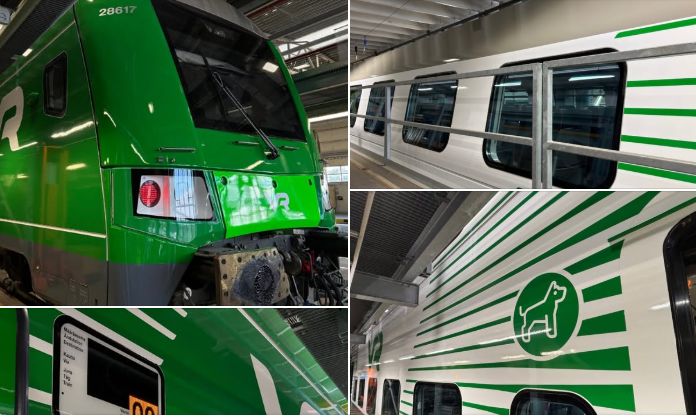 Pierwszy odnowiony wagon VR InterCity w nowym malowaniu wyjeżdża na tory foto: VR