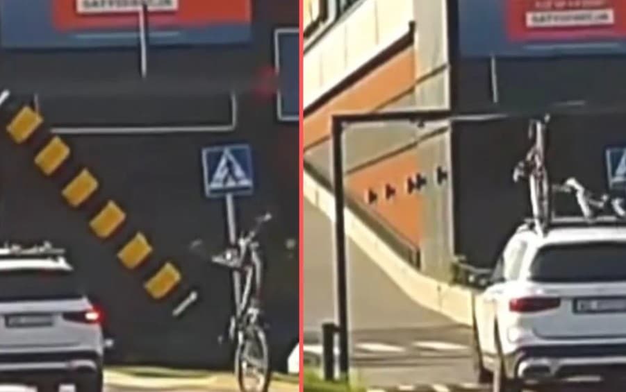 Rower na dachu kontra parking – niefortunne zdarzenie we Wrocławiu