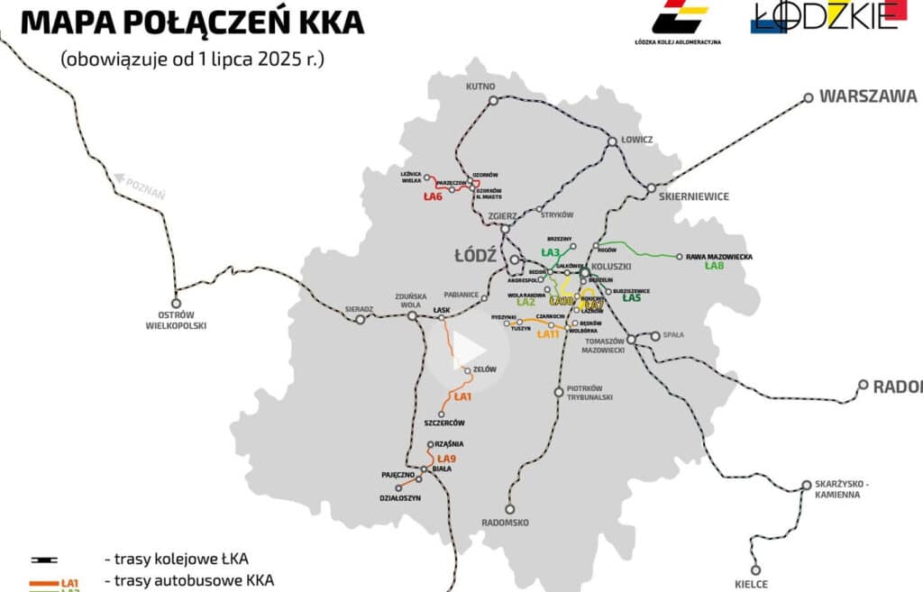 Od 1 lipca br. ŁKA obsługuje 10 linii Kolejowej Komunikacji Autobusowej / fot. ŁKA