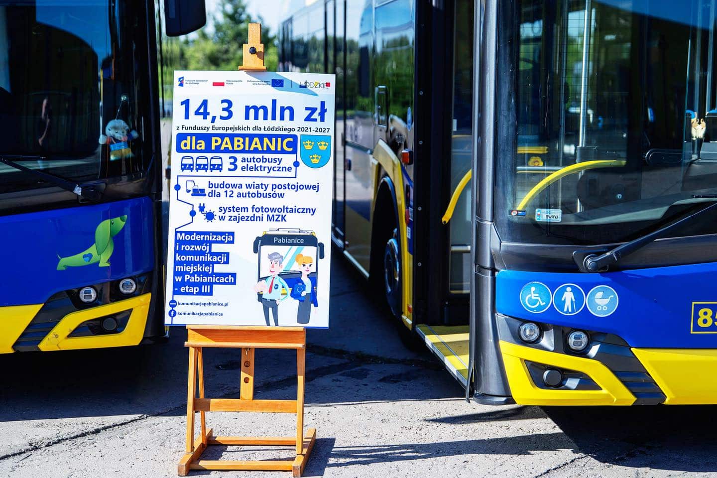 Infobus - Trzy autobusy elektryczne dla MZK Pabianice z EFRR. A to dopiero początek